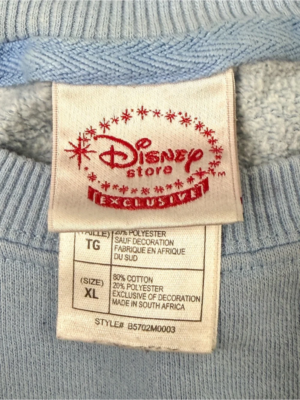 Vintage Disney Store Donald Duck Sweatshirt XL 90s Graphic Crewneck Blue